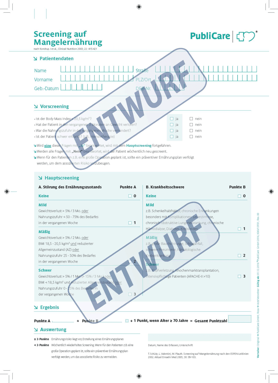 Versorgungsstandard Parenterale Ernährung